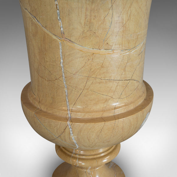 Vintage Ornamental Baluster Urn, English, Golden Pearl Marble, Decorative, Vase - London Fine Antiques