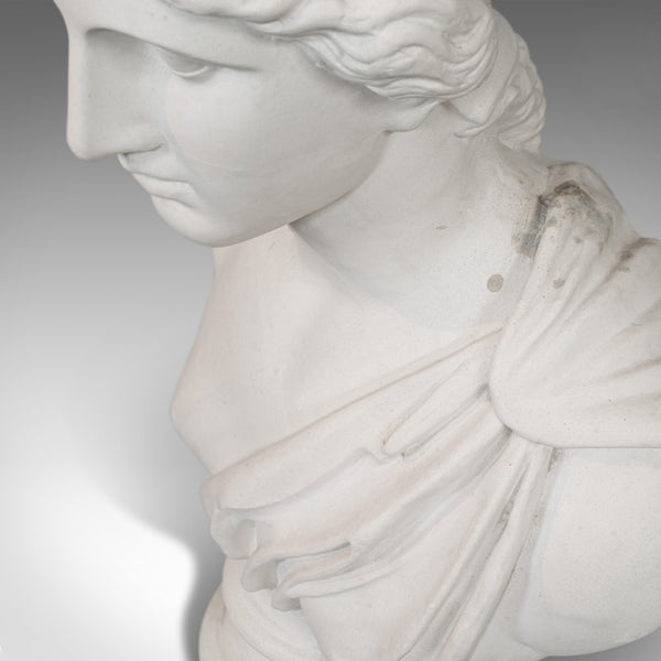 Vintage Ornamental Bust, English, Plaster, Portrait, Roman Woman, 20th Century - London Fine Antiques
