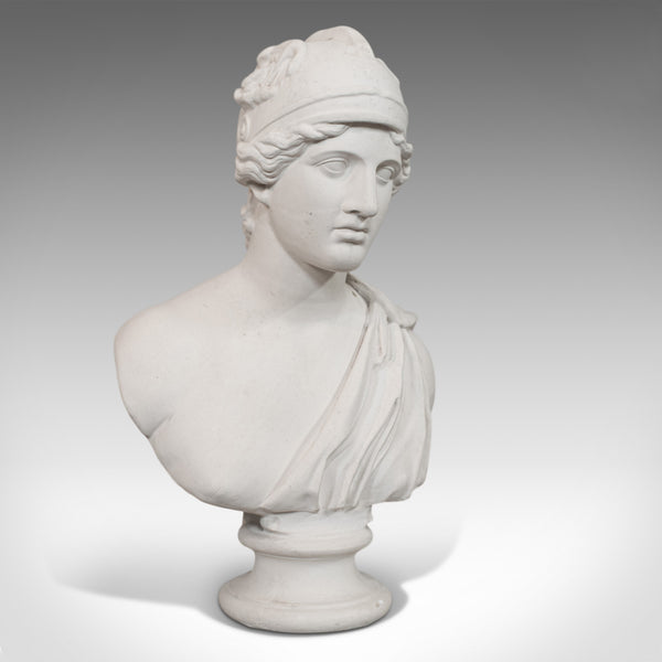 Vintage Ornamental Bust, English, Plaster, Portrait, Roman Woman, 20th Century - London Fine Antiques