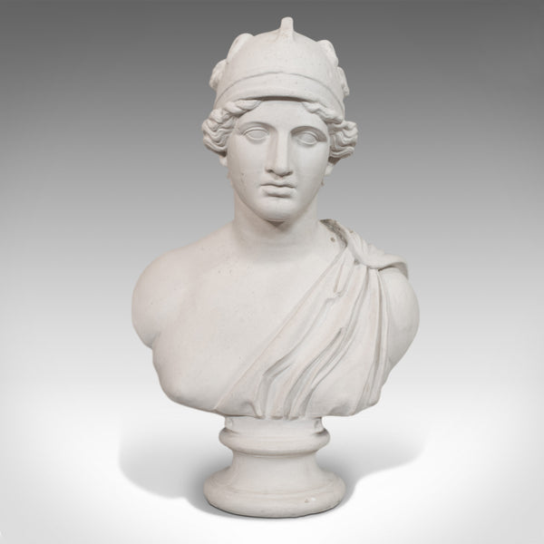 Vintage Ornamental Bust, English, Plaster, Portrait, Roman Woman, 20th Century - London Fine Antiques