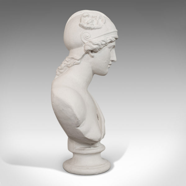 Vintage Ornamental Bust, English, Plaster, Portrait, Roman Woman, 20th Century - London Fine Antiques