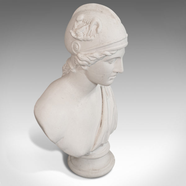 Vintage Ornamental Bust, English, Plaster, Portrait, Roman Woman, 20th Century - London Fine Antiques