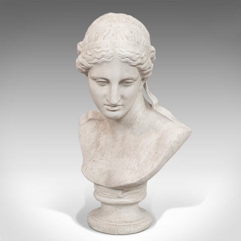 Vintage Portrait Bust, English, Plaster, Statue, Woman, Classical Taste, C.20th - London Fine Antiques