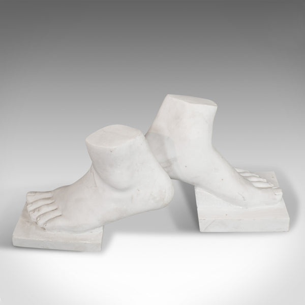 'Strictly 2 Left Feet' Pair Of, Vintage, Ornament, Bookends, Marble, Decorative - London Fine Antiques
