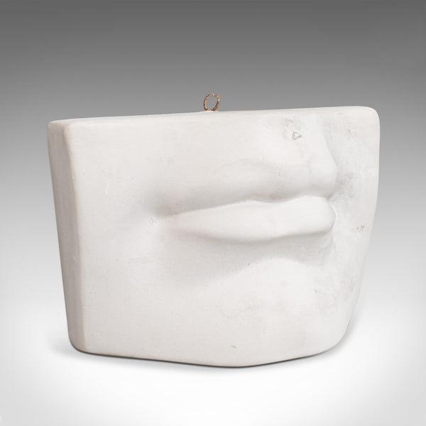 Vintage Mouth Ornament, English, Plaster, High Relief, Portrait, Study, C.20th - London Fine Antiques