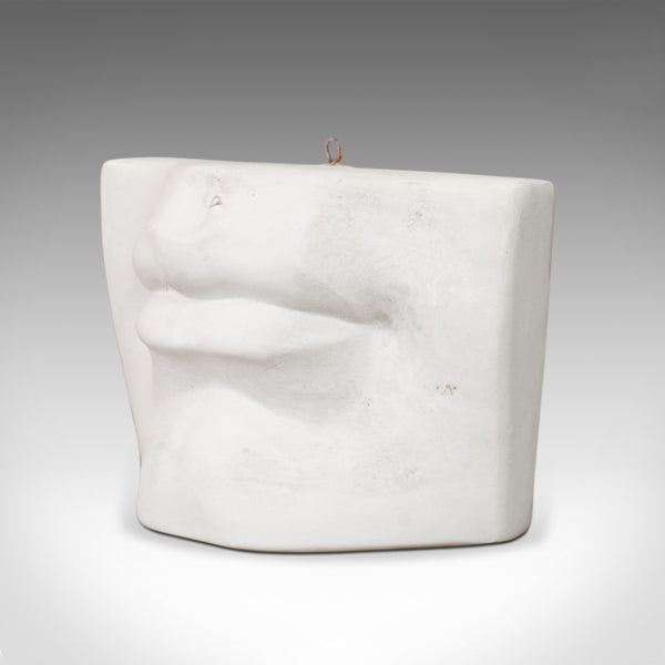 Vintage Mouth Ornament, English, Plaster, High Relief, Portrait, Study, C.20th - London Fine Antiques