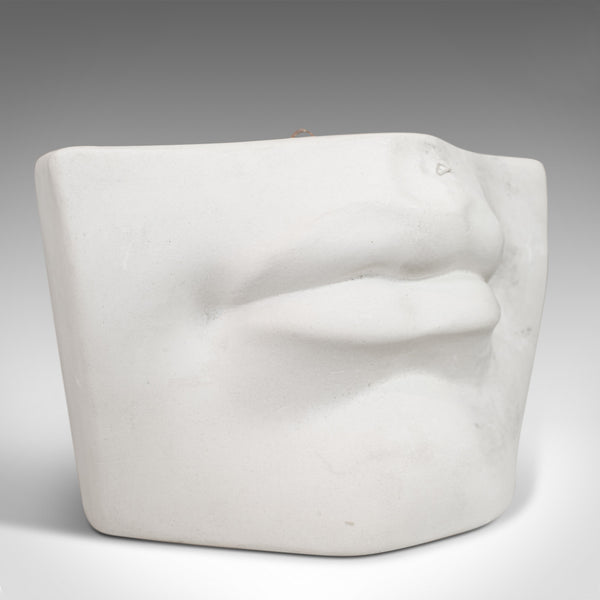 Vintage Mouth Ornament, English, Plaster, High Relief, Portrait, Study, C.20th - London Fine Antiques