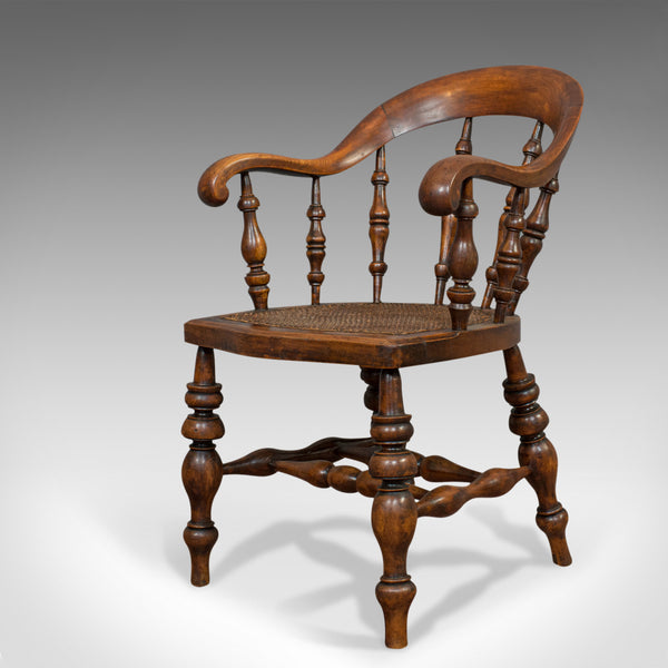 Antique Windsor Chair, English, Beech, Armchair, Bergere, Victorian, Circa 1880 - London Fine Antiques