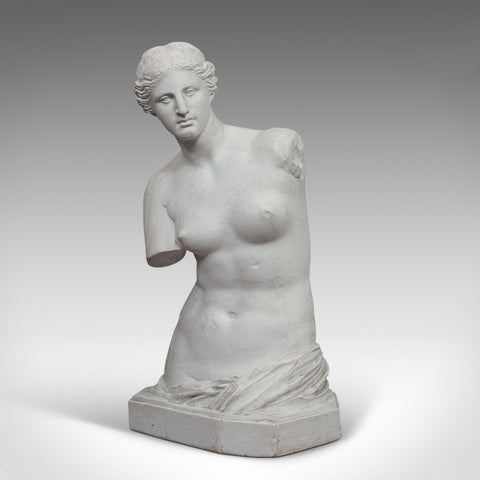 Large Vintage Female Bust, English, Plaster, Venus De Milo, Classical Taste - London Fine Antiques