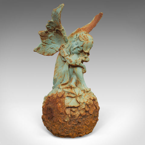 Vintage Fairy Ornament, English, Iron, Ethereal, Garden, Decorative, Statuette - London Fine Antiques