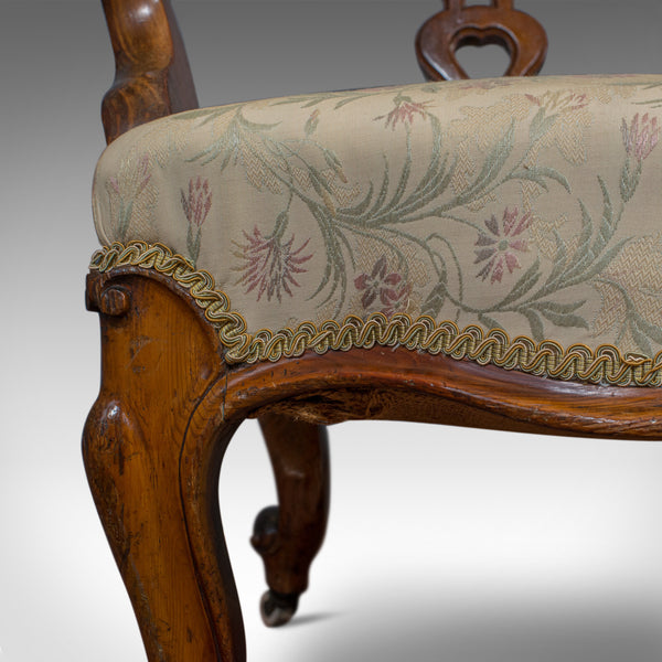 Antique Conversation Sofa, English, Fruitwood, Loveseat, Tete-a-Tete, Courting - London Fine Antiques
