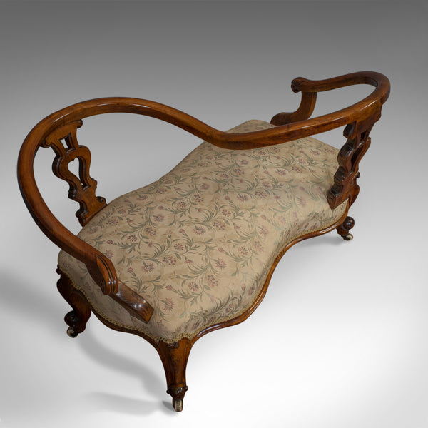 Antique Conversation Sofa, English, Fruitwood, Loveseat, Tete-a-Tete, Courting - London Fine Antiques