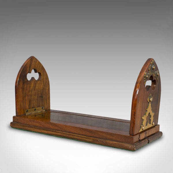 Antique Book Slide, English Rosewood Brass, Bookends, Betjemann, Victorian c1880 - London Fine Antiques