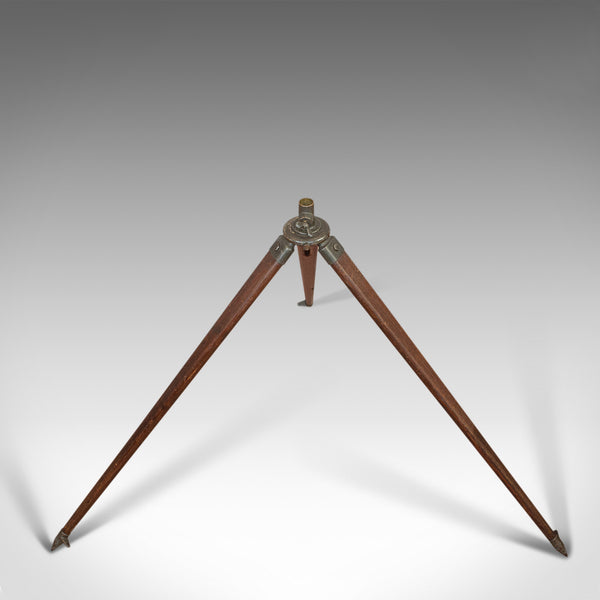 Vintage Telescope Tripod, English, Oak, Bronze, Support Stand, 20th Century - London Fine Antiques