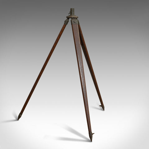 Vintage Telescope Tripod, English, Oak, Bronze, Support Stand, 20th Century - London Fine Antiques