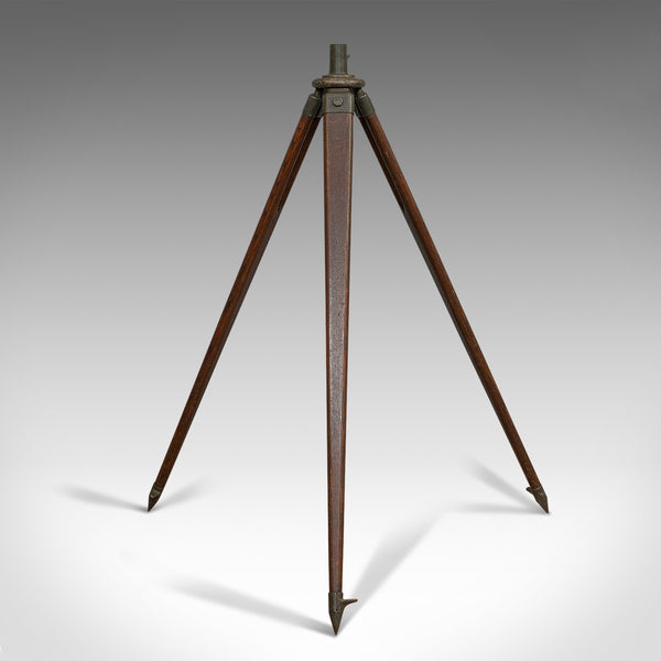 Vintage Telescope Tripod, English, Oak, Bronze, Support Stand, 20th Century - London Fine Antiques