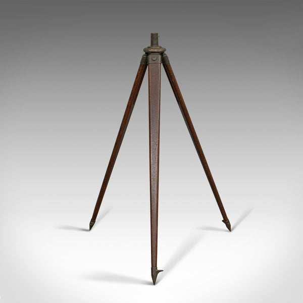 Vintage Telescope Tripod, English, Oak, Bronze, Support Stand, 20th Century - London Fine Antiques