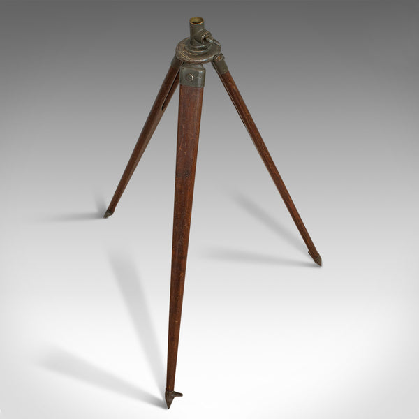 Vintage Telescope Tripod, English, Oak, Bronze, Support Stand, 20th Century - London Fine Antiques