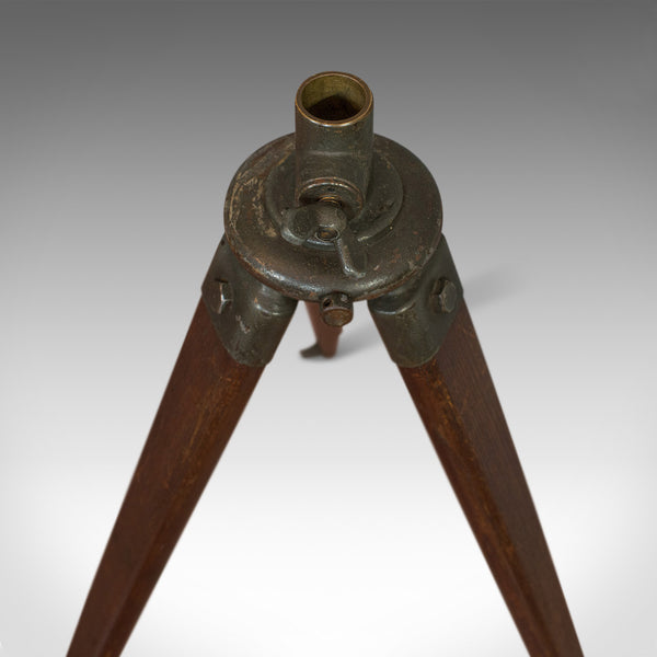 Vintage Telescope Tripod, English, Oak, Bronze, Support Stand, 20th Century - London Fine Antiques
