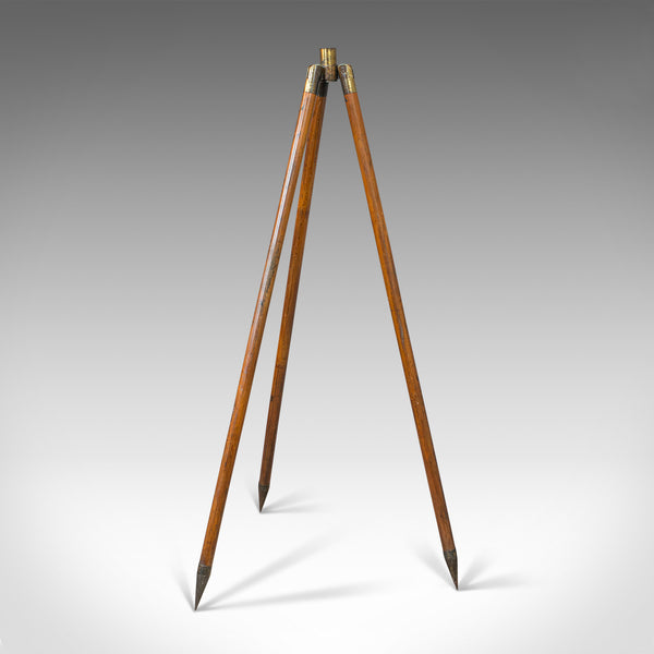 Compact Vintage Tripod, English, Bamboo, Brass, Telescope Stand, 20th Century - London Fine Antiques