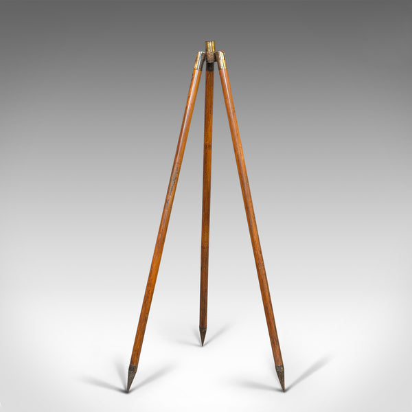 Compact Vintage Tripod, English, Bamboo, Brass, Telescope Stand, 20th Century - London Fine Antiques