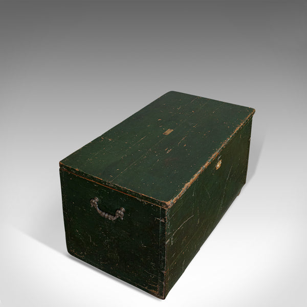 Antique Mail Trunk, English, Pine, Steamer, Carriage Chest, Edwardian, C.1905 - London Fine Antiques
