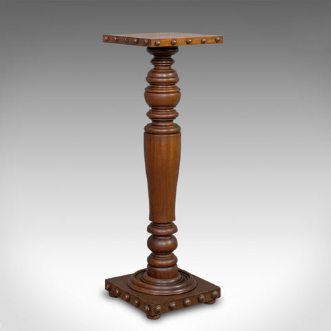 Vintage Torchere, English, Mahogany, Lamp, Plant, Stand, 20th Century, C.1970 - London Fine Antiques