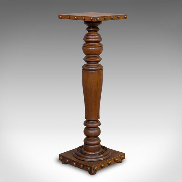 Vintage Torchere, English, Mahogany, Lamp, Plant, Stand, 20th Century, C.1970 - London Fine Antiques