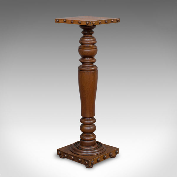 Vintage Torchere, English, Mahogany, Lamp, Plant, Stand, 20th Century, C.1970 - London Fine Antiques