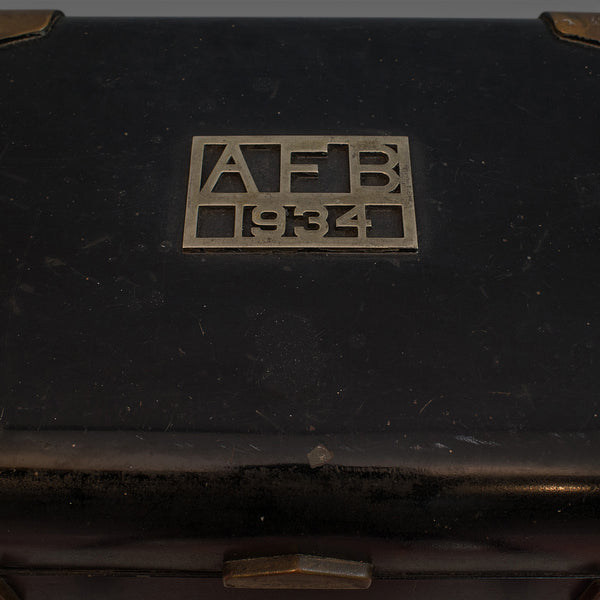 Vintage Deed Box, English, Art Deco, Iron, Document, Deposit, Chest, Circa 1930 - London Fine Antiques