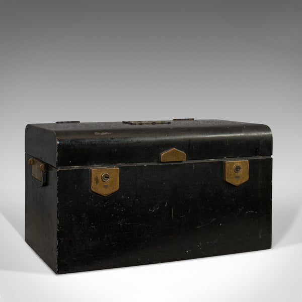 Vintage Deed Box, English, Art Deco, Iron, Document, Deposit, Chest, Circa 1930 - London Fine Antiques