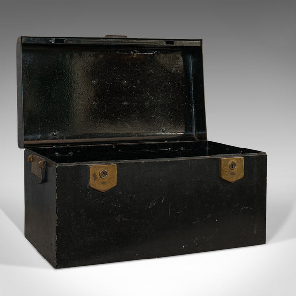 Vintage Deed Box, English, Art Deco, Iron, Document, Deposit, Chest, Circa 1930 - London Fine Antiques