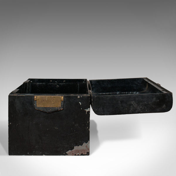 Vintage Deed Box, English, Art Deco, Iron, Document, Deposit, Chest, Circa 1930 - London Fine Antiques