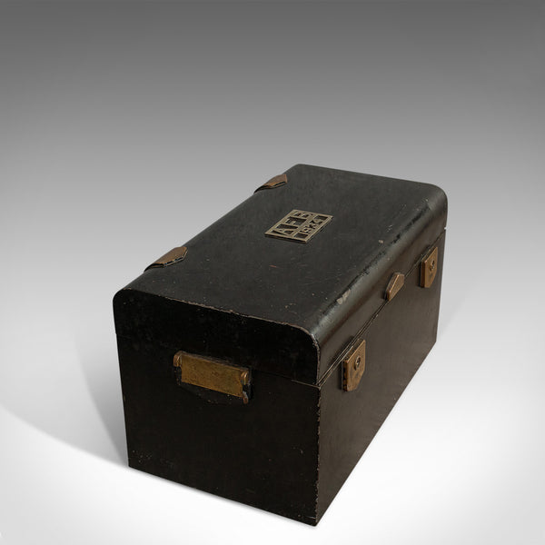 Vintage Deed Box, English, Art Deco, Iron, Document, Deposit, Chest, Circa 1930 - London Fine Antiques