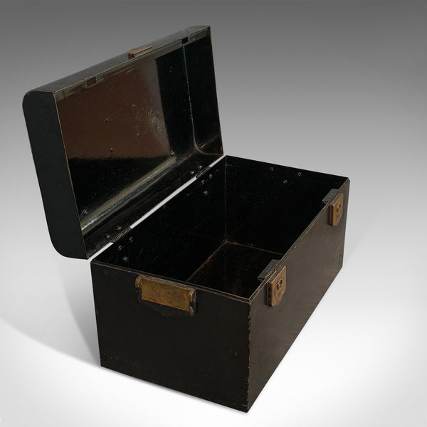 Vintage Deed Box, English, Art Deco, Iron, Document, Deposit, Chest, Circa 1930 - London Fine Antiques
