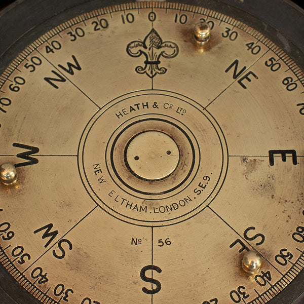 Vintage Ships Bearing Plate, English, Maritime, Compass, Navigation, Ornament - London Fine Antiques