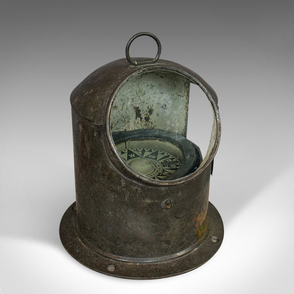 Vintage Binnacle Compass, English, Brass, Maritime, Navigation, Instrument - London Fine Antiques