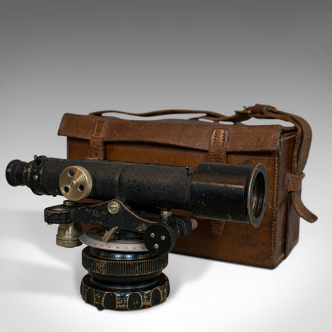 Vintage Surveyors Level, English, Brass, Theodolite, Ornament, ER Watts, London - London Fine Antiques