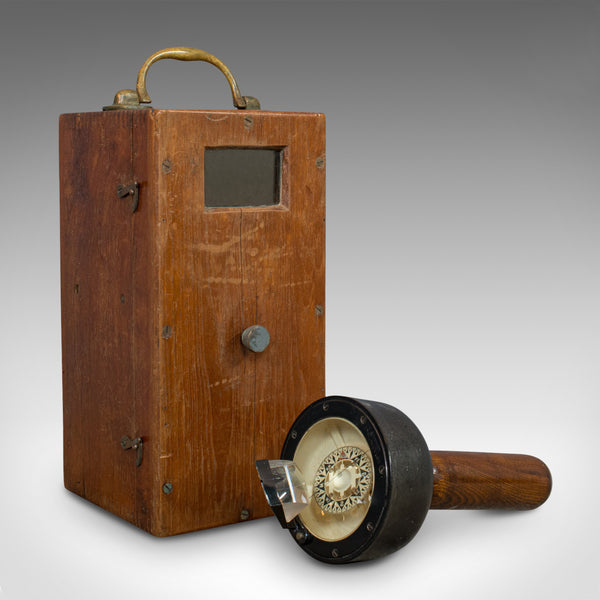 Vintage, Handheld Bearing Compass, English, Oak, Maritime, Navigation, Sestrel - London Fine Antiques