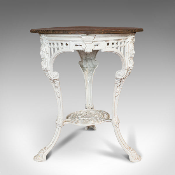 Antique Britannia Table, English, Cast Iron, Cedar, Garden, Outdoor, Victorian - London Fine Antiques