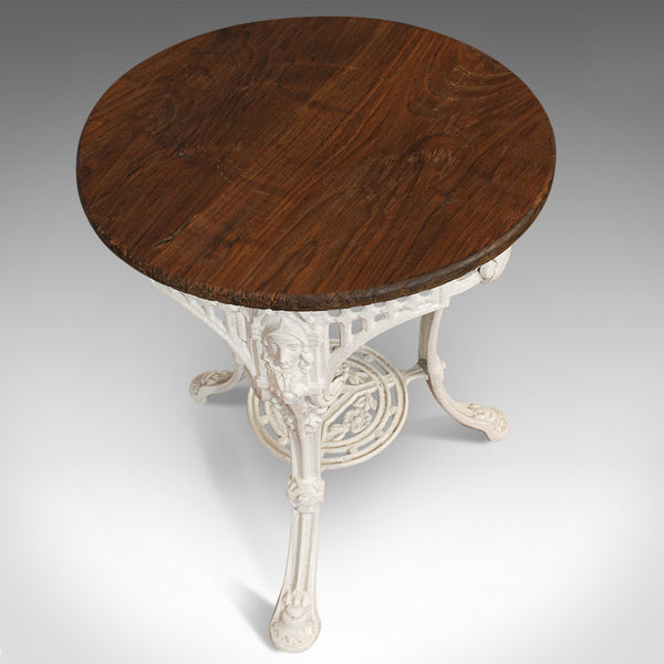 Antique Britannia Table, English, Cast Iron, Cedar, Garden, Outdoor, Victorian - London Fine Antiques
