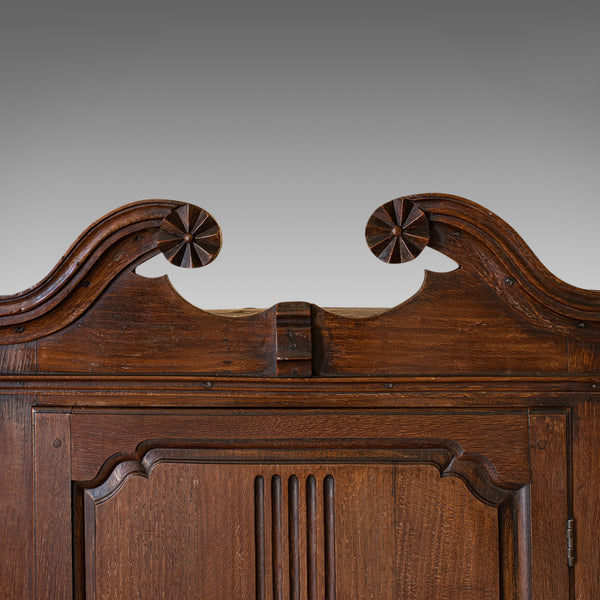 Antique Georgian Corner Cabinet, English, Oak, Wall Hanging Cupboard, Circa 1780 - London Fine Antiques