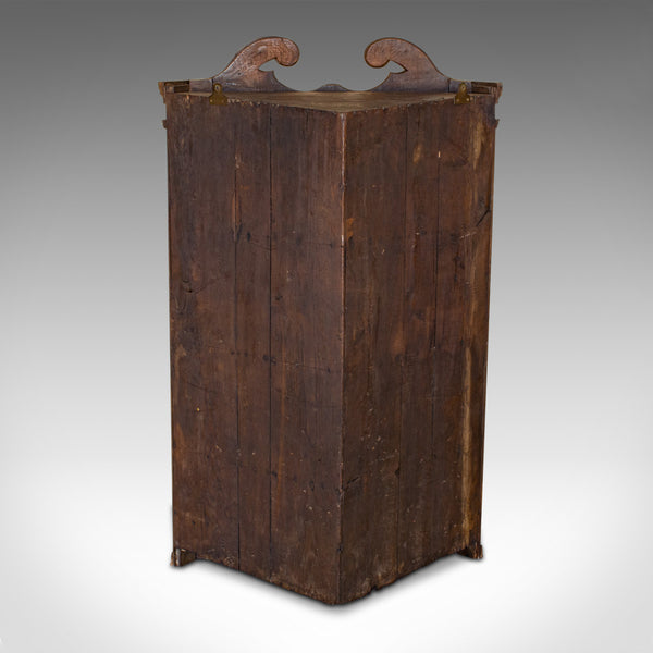 Antique Georgian Corner Cabinet, English, Oak, Wall Hanging Cupboard, Circa 1780 - London Fine Antiques