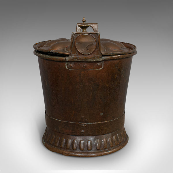 Antique Coal Box, French, Art Nouveaux, Fireside, Bucket, 20th Century, C.1920 - London Fine Antiques