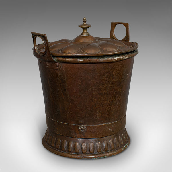 Antique Coal Box, French, Art Nouveaux, Fireside, Bucket, 20th Century, C.1920 - London Fine Antiques