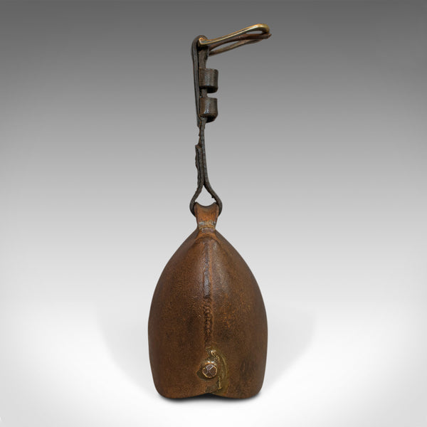 Vintage Bell, Swiss, Tin, Leather, Grade 7, Trychel, Cowbell, Cloche, Firmann - London Fine Antiques