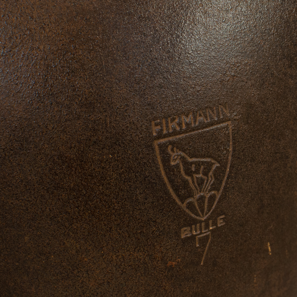 Vintage Bell, Swiss, Tin, Leather, Grade 7, Trychel, Cowbell, Cloche, Firmann - London Fine Antiques
