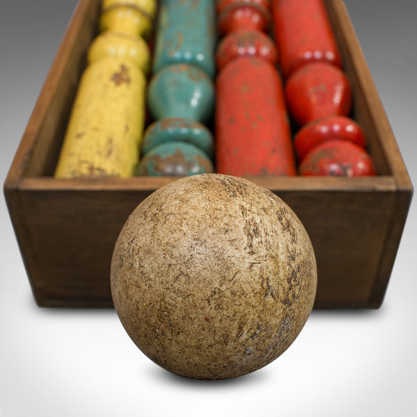 Antique Skittles Set, English, Pine, Indoor, Garden, Bowling, Oak, Victorian - London Fine Antiques