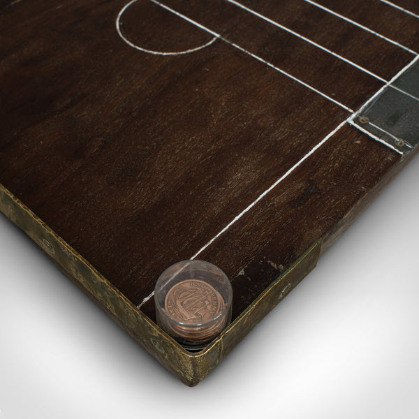 Antique Shove Ha'penny Board, English, Mahogany, Travel, Gaming, Coins, 1900 - London Fine Antiques