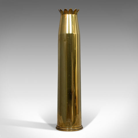 Vintage Ordnance Stick Stand, English, WW2, Militaria, Brass, Munition Shell - London Fine Antiques